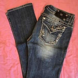 Miss Me Women's Blue Straight Leg Jeans